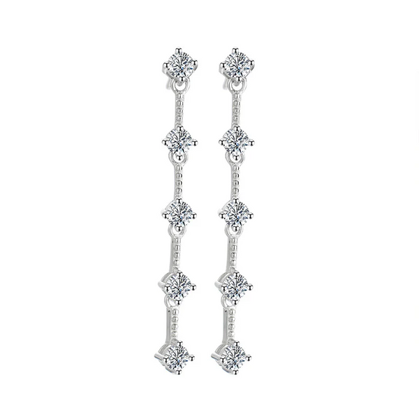 1.0 Carat Moissanite Full Drop Earrings