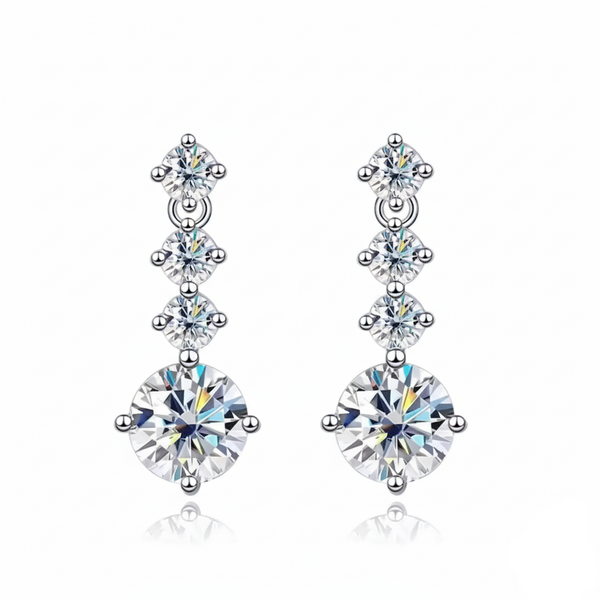 2.6ct Luxury Moissanite Diamond Earrings