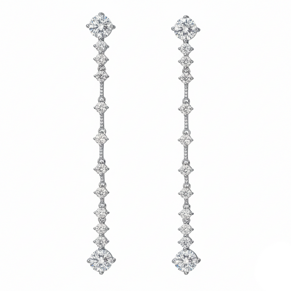 6cttw Moissanite Drop Earrings