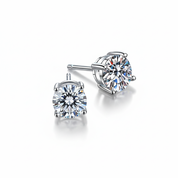 Dazzling Moissanite Stud Earrings