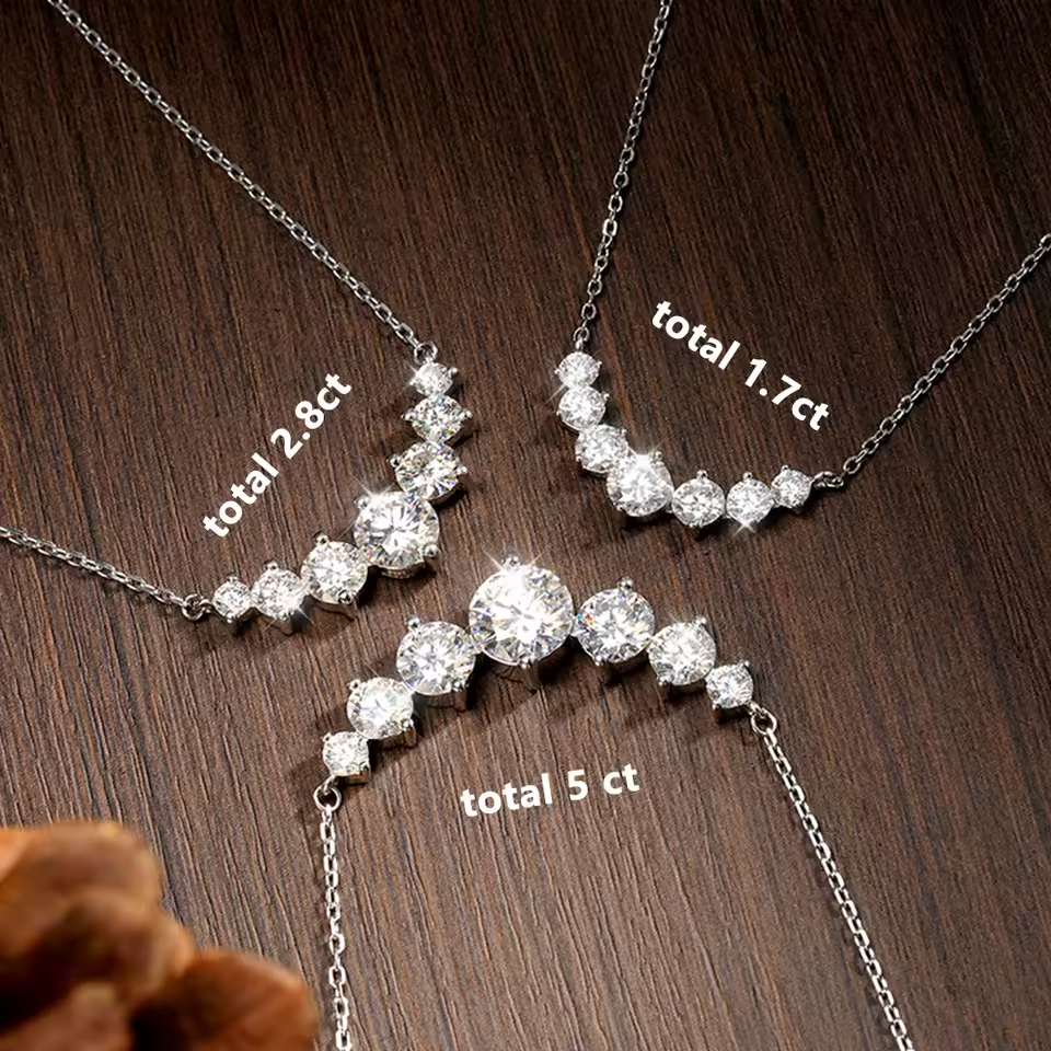 Moissanite Smile Necklace