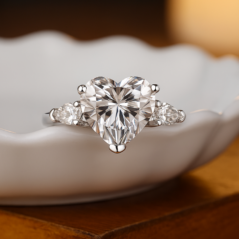 Heart Shape Moissanite Ring