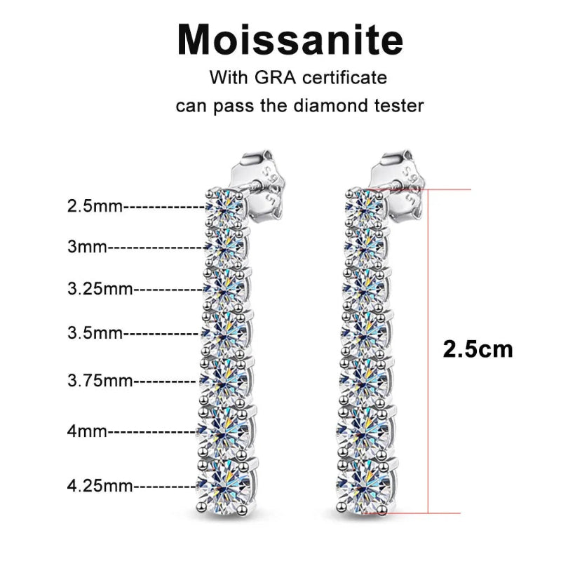 Moissanite Drop Earring
