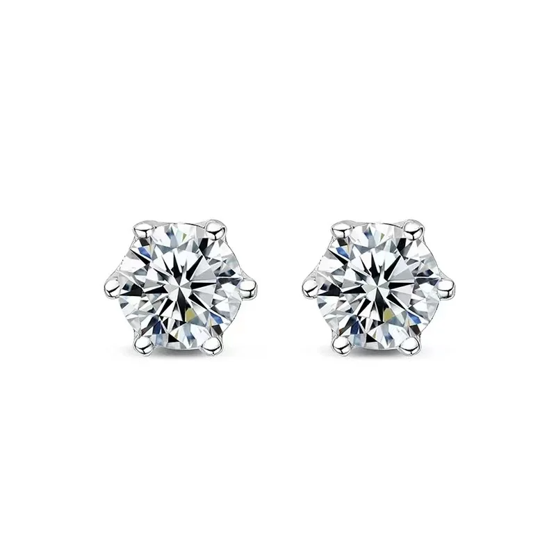Moissanite Screw Stud 
