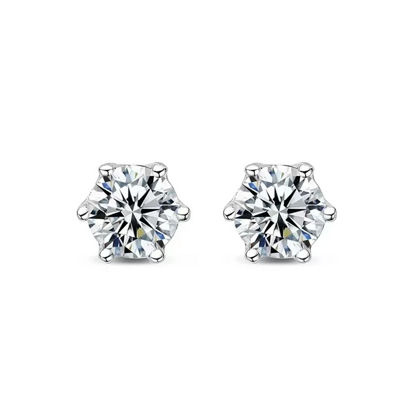 Moissanite Screw Stud 