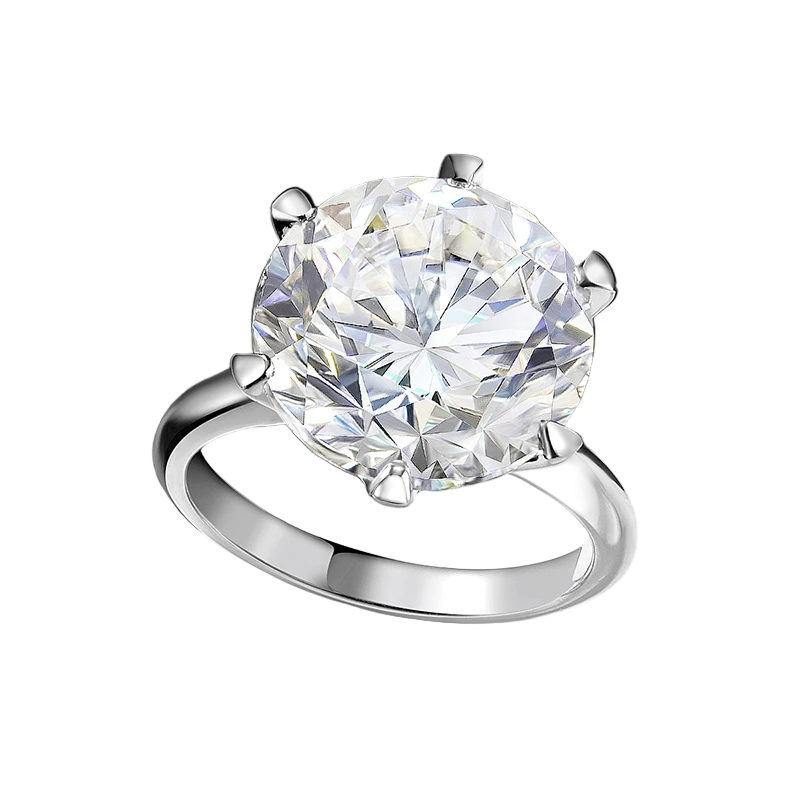 GRA Certified D Color Moissanite Engagement Ring