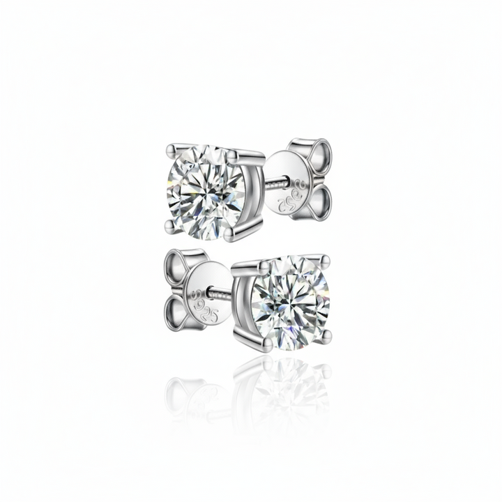  White Moissanite Earrings 