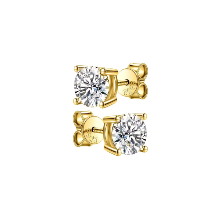 Gold  Moissanite Earrings