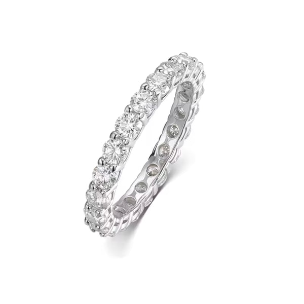 Moissanite Eternity Wedding Band Ring