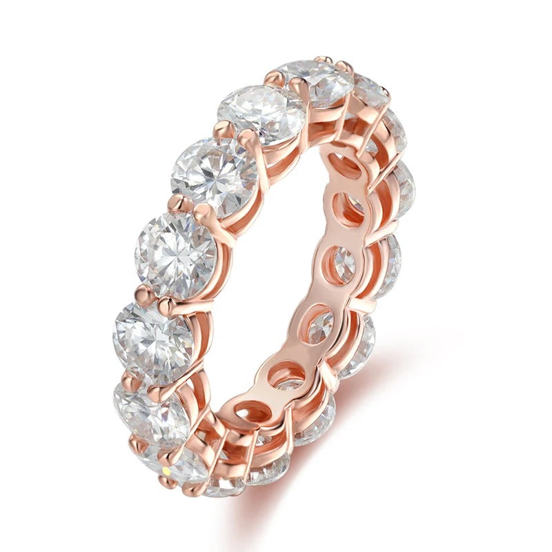  Moissanite Eternity Wedding Band Ring