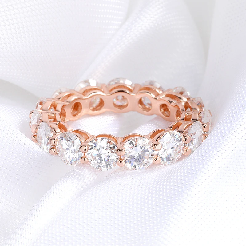  Moissanite Eternity Wedding Band Ring