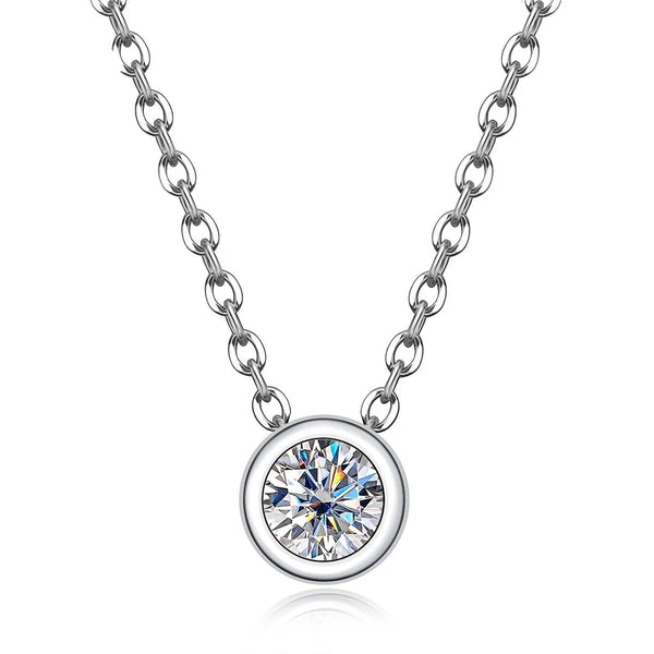 0.3ct Round Brilliant Moissanite Necklace