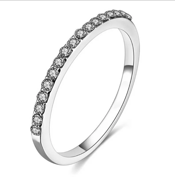 Minimalist Cubic Zirconia Thin Ring