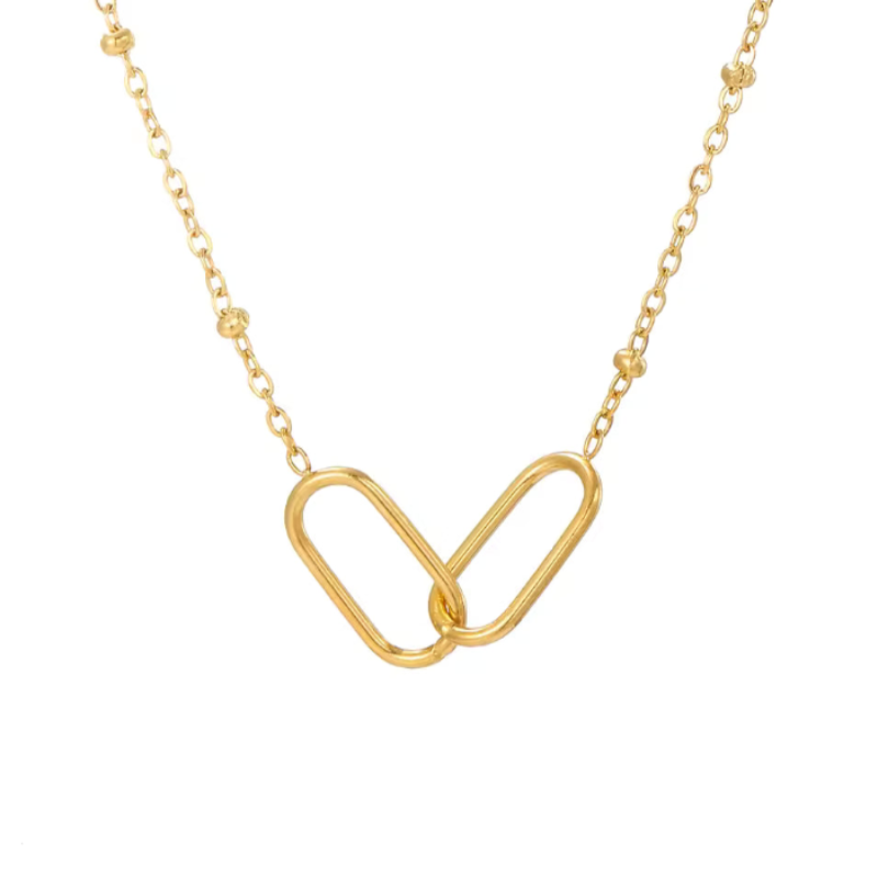 Infinity & Paperclip Link Necklace