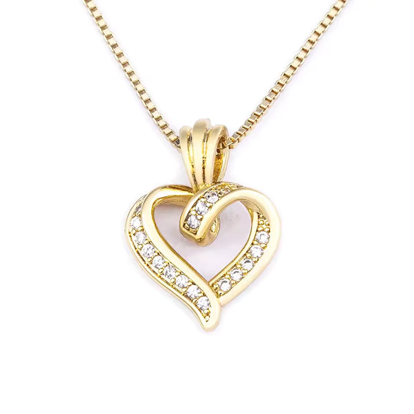 Spiral Heart Pendant Necklace