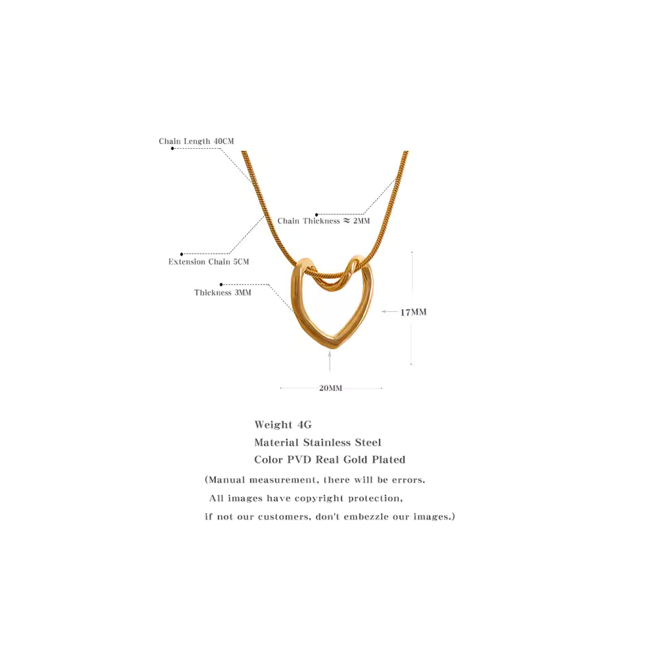 Stylish Heart Hollow Pendant Necklace