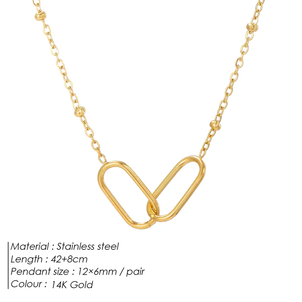 Infinity & Paperclip Link Necklace