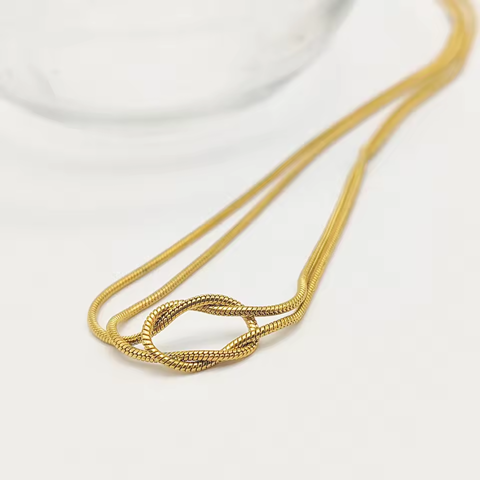 Knotted Snake Chain Necklace