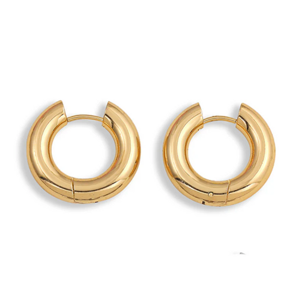 Round Huggie Hoop Earrings