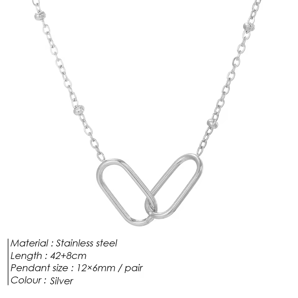Infinity & Paperclip Link Necklace