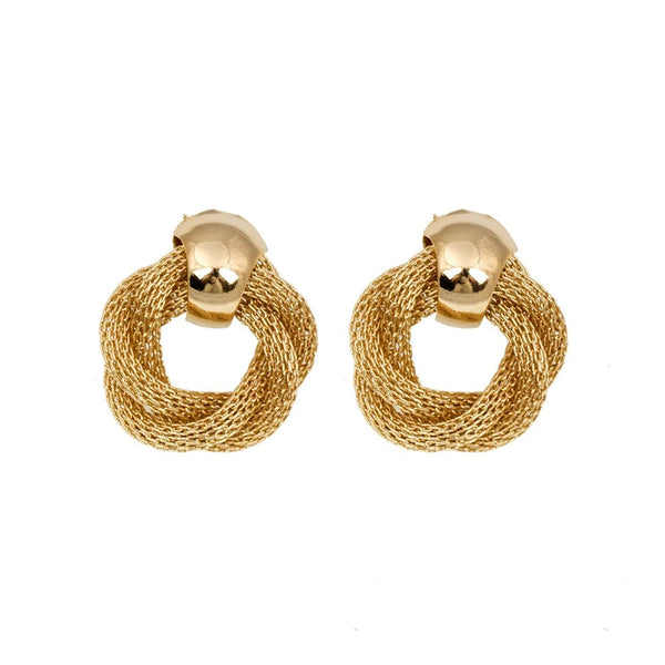 Vintage Twisted Round Dangle Earrings