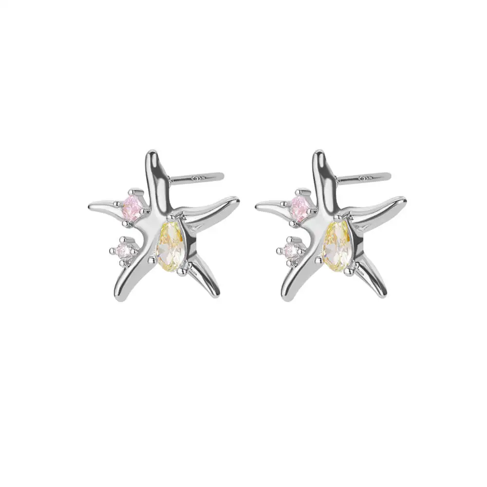 Starfish Zircon Earrings
