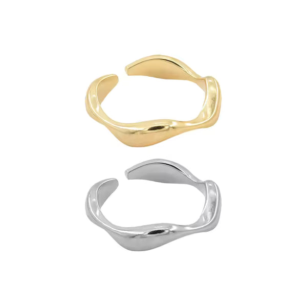 Adjustable Curved Wave Ring