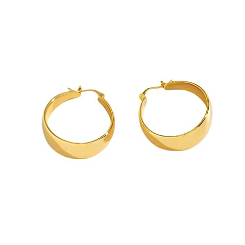 Smooth Wide Hoop Earrings